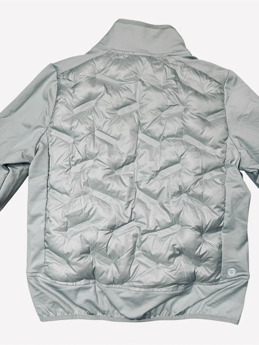 NWT New MAELREG Boys Windproof Puffer Jacket In Light Grey Size 8